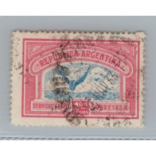 ARGENTINA 1928 GJ 651i ESTAMPILLA VARIEDAD PAPEL INGLES